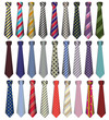Vector: of a set of male business ties on a white background of a set of male business ties on a white background