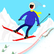 Vector: ski-man ski-man