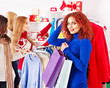 Shopping women at Christmas sales.