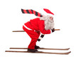 Santa Claus on skis