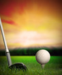 golf ball about to be hit from tee