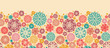 Vector abstract decorative circles horizontal seamless pattern