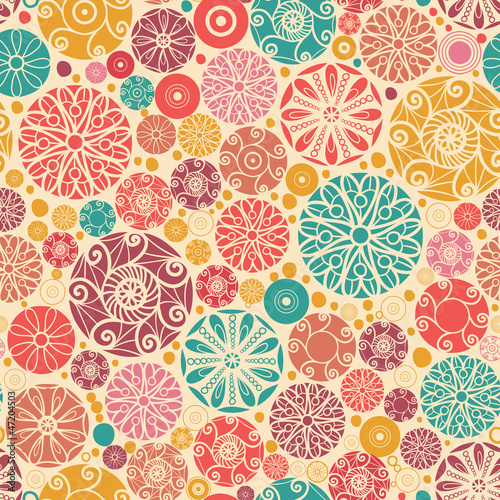 Vector: Vector abstract decorative circles seamless pattern background Vector abstract decorative circles seamless pattern background