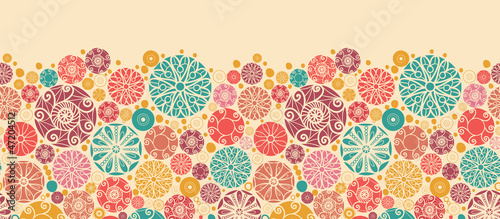 Vector: Vector abstract decorative circles horizontal seamless pattern Vector abstract decorative circles horizontal seamless pattern