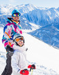Happy skiers