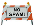 No Spam Barrier Blockade Barricade E-Mail Filter
