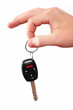 Hand with a car key.