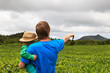 family in tea plantation