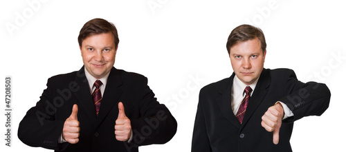Photo: Man and thumb gesture Man and thumb gesture