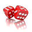 3d game dices isolated on white background
