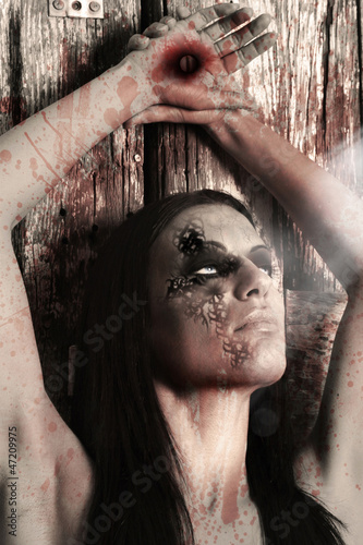 Photo: Scary young woman Scary young woman