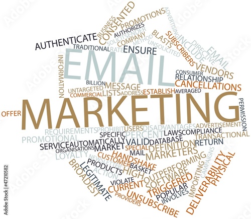 Illustration: Word cloud for Email marketing Word cloud for Email marketing