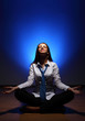 Business woman meditating