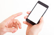 Holding Mobile Smart Phone In Hands