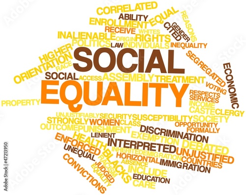 Illustration: Word cloud for Social equality Word cloud for Social equality