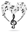 Background with Music Note.