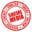 Vector social media stamp