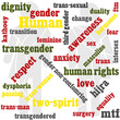 transgender themed word graphic