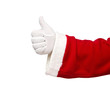 Santa Claus showing thumbs up isolated on white background