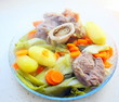 pot au feu et ses légumes