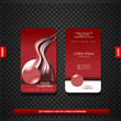 Foto: Red business card on carbon background Red business card on carbon background