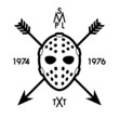label with hockey mask