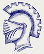 Helmet. Doodle style