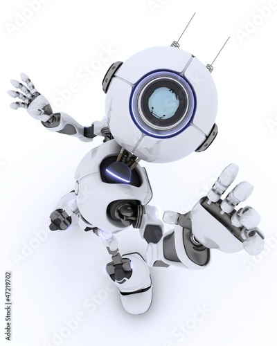 Illustration: Robot waving hello Robot waving hello