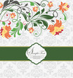 ABSTRACT FLORAL INVITATION CARD