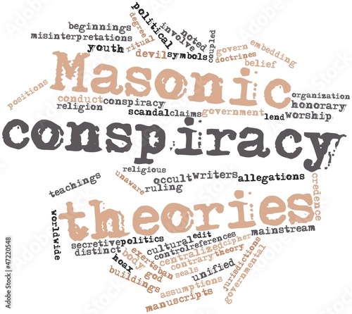 Illustration: Word cloud for Masonic conspiracy theories Word cloud for Masonic conspiracy theories