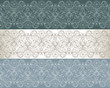 Set of three seamless floral pattern