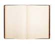 Opened old yellowed notebook