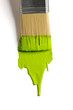 Photo: Brush with green paint Brush with green paint