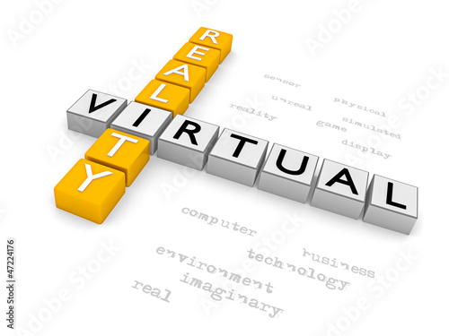 Illustration: VIRTUAL REALITY Begriff - 3D VIRTUAL REALITY Begriff - 3D