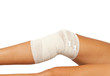 injured ankle with bandage