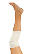 injured ankle with bandage