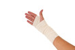 Hand tied elastic bandage