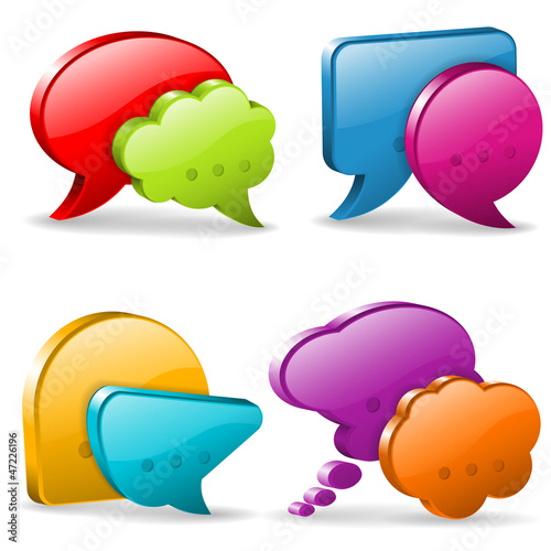 Vector: Speech and Thought Bubbles Speech and Thought Bubbles