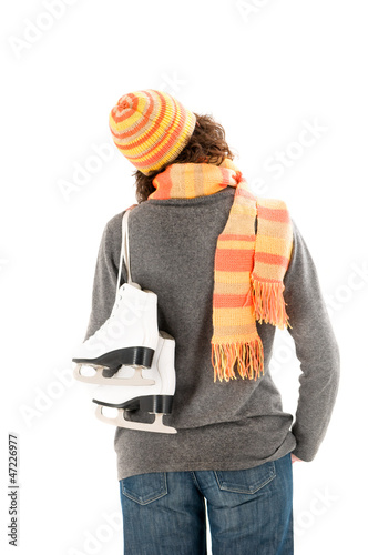 Photo: woman with ice skates woman with ice skates