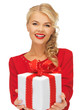 Lovely Woman In Red Dress With... Lovely Woman In Red Dress With...