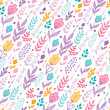 Vector colorful Dutch tulip field flowers elegant seamless