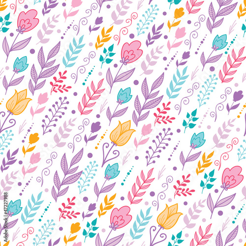 Vector: Vector colorful Dutch tulip field flowers elegant seamless Vector colorful Dutch tulip field flowers elegant seamless