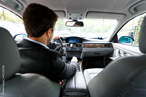 Photo: Man driving his car Man driving his car