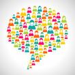 Diversity people speech bubble