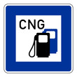 CNG Schild, Erdgas, Tankstelle – CNG filling station