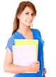Female student isolated