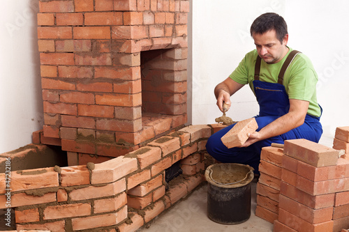 Photo: Building a masonry heater Building a masonry heater
