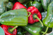 Red and green peppers