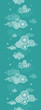 Vector doodle clouds abstract vertical seamless pattern ornament