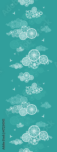 Vector: Vector doodle clouds abstract vertical seamless pattern ornament Vector doodle clouds abstract vertical seamless pattern ornament